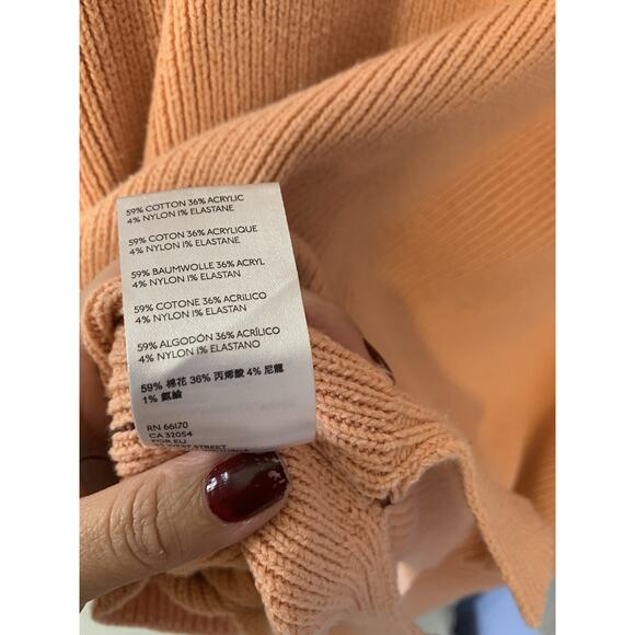 Oversize md Free People Red and Orange Colorblock Pullover Sweater - Picture 9 of 12